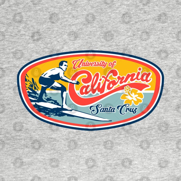 UC Santa Cruz UCSC Classic Surfer Design by Vector Deluxe